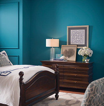 Bedroom painted with Oceanside