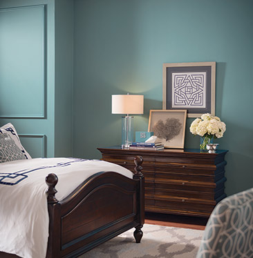 Bedroom painted with Riverway