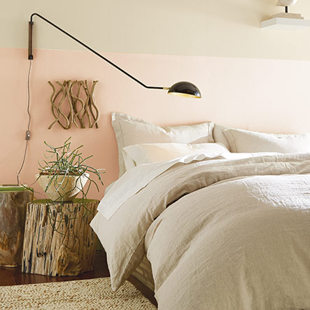 Bedroom painted with Blushing